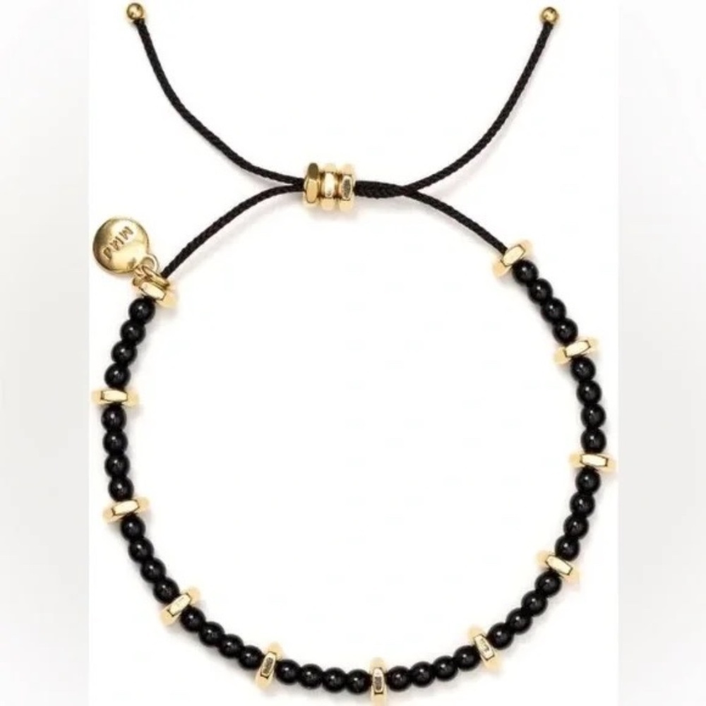 Marc by Marc Jacobs Black and Gold Beaded Bracelet - Picture 2 of 2